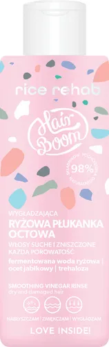 HairBoom Rice Rehab, Wygładzająca ryżowa płukanka octowa `Zalotna flirciara`