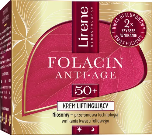 Lirene Dermoprogram Folacin Anti-Age, Krem liftingujący 50+