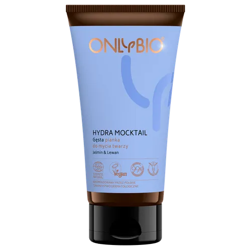 OnlyBio Hydra Mocktail, Gęsta pianka do mycia twarzy `Jaśmin & lewan`