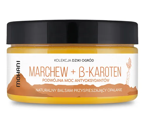 Mohani Marchewkowy balsam do ciała z beta karotenem przyspieszający opalanie