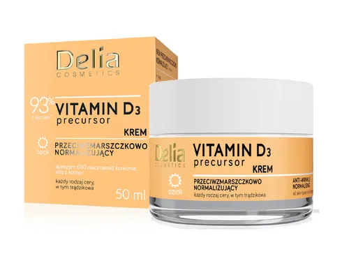 Delia Vitamin D3 Precursor, Krem przeciwzmarszczkowo-normalizujący na dzień - 1