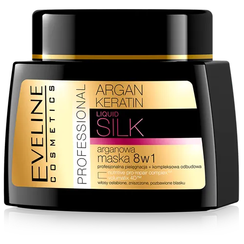 Eveline Cosmetics Argan + Keratin Liquid Silk, Arganowa maska 8 w 1