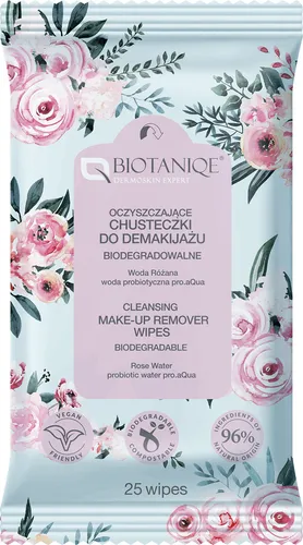 Biotaniqe Oczyszczające chusteczki do demakijażu biodegradowalne
