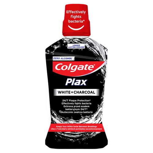 Colgate Plax White + Charcoal Mouthwash (Płyn do płukania jamy ustnej)