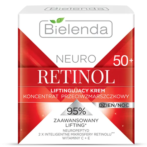 Bielenda Neuro Retinol, Liftingujący krem - koncentrat przeciwzmarszczkowy na  dzień i na noc 50+