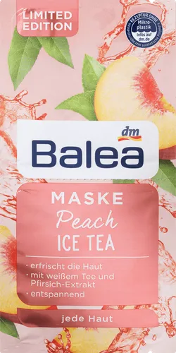 Balea Maske Peach Ice Tea (Maseczka do twarzy  `Mrożona herbata brzoskwiniowa`)