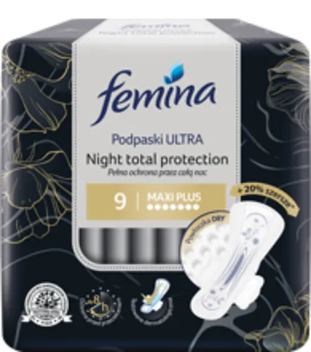 Femina All Night, Podpaski higieniczne Ultra Maximum Back Protection Night Plus - 1