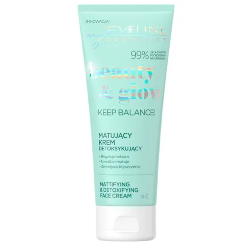 Eveline Cosmetics Beauty & Glow, Matujący krem detoksykujący `Keep Balance!`