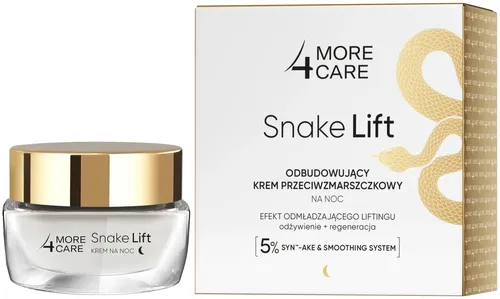 More4Care Snake Lift, Odbudowujący krem przeciwzmarszczkowy na noc
