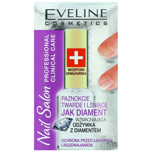 Eveline Cosmetics Nail Salon Professional Clinical Care, Wzmacniająca odżywka z diamentem