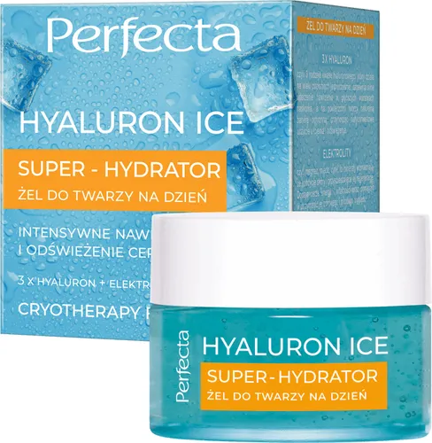 Perfecta Hyaluron Ice, Żel do twarzy na dzień `Super-Hydrator`