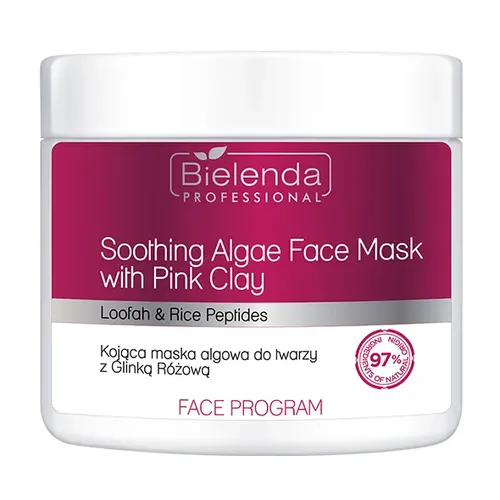 Bielenda Professional Face Program, Soothing Algae Face Mask with Pink Clay (Kojąca maska algowa do twarzy z glinką różową)