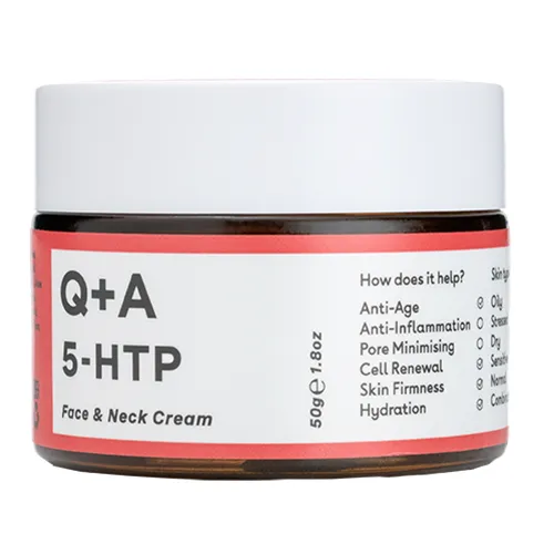Q+A 5-HTP , Face&Neck Cream (Ujędrniający krem do twarzy i szyi z aminokwasem 5-HTP) - 1
