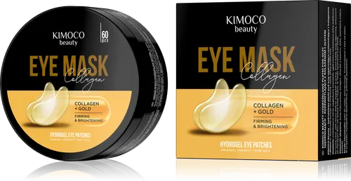 Kimoco Beauty Collagen Eye Mask (Ujędrniająco-rozświetlające płatki pod oczy z kolaganem i złotem)
