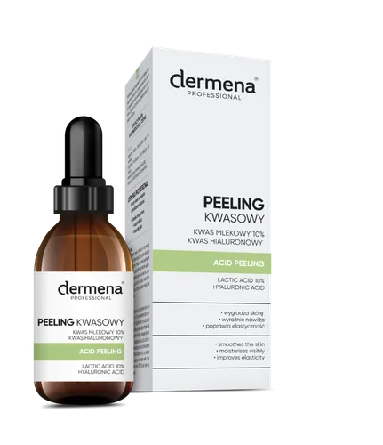 Dermena Professional, Peeling kwasowy z kwasem mlekowym 10% i kwasem hialuronowym