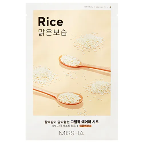 Missha Airy Fit Sheet Rice (Maseczka rozjaśniająco-wygładzająca)