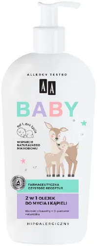 AA Baby, 2 w 1 Olejek do mycia i kąpieli