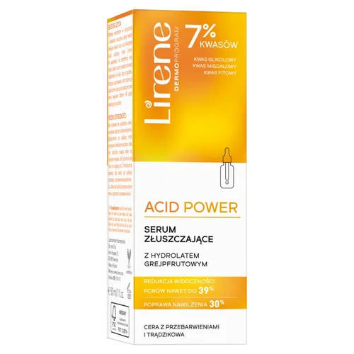 Lirene Dermoprogram Acid Power, Serum złuszczające z hydrolatem grejpfrutowym - 2