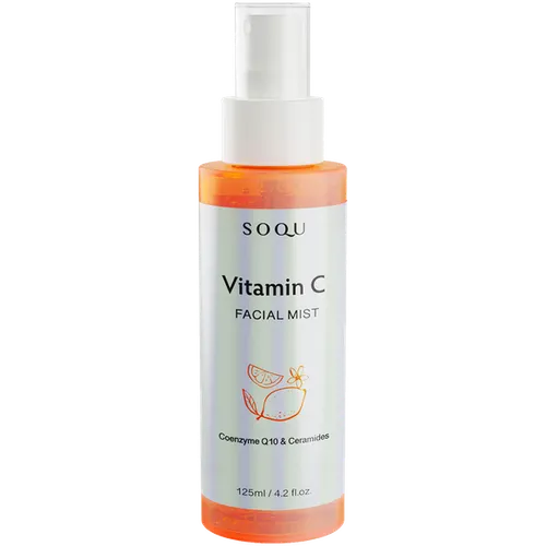 Soqu Vitamin C Facial Mist with Coenzyme Q10 and Ceramide (Rozświetlająca mgiełka do twarzy z koenzymem Q10)