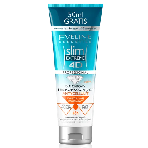 Eveline Cosmetics Slim Extreme 4D, Diamentowy Peeling - masaż myjący antycellulit