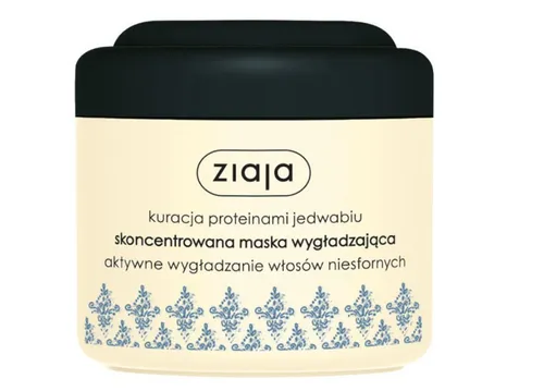 Ziaja Kuracja proteinami jedwabiu, Skoncentrowana maska wygładzająca `Aktywne wygładzenie włosów niesfornych`