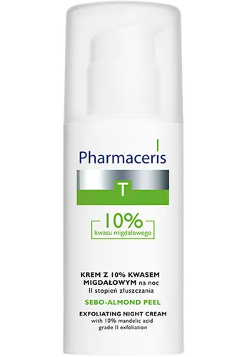 Pharmaceris T, Sebo - Almond Peel, Krem z 10% kwasem migdałowym na noc II stopień złuszczania - 2