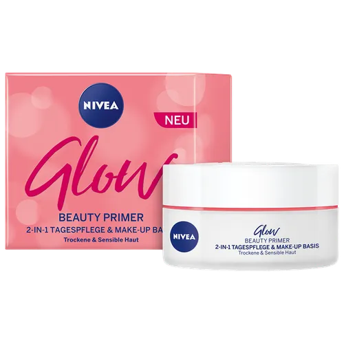Nivea Glow, Beauty Primer, 2-in-1 Tagespflege & Make-Up Basis (Krem na dzień i baza pod makijaż)