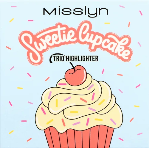 Misslyn Sweet Cupcake Trio Highlighter (Potrójny rozświetlacz do twarzy i ciała)
