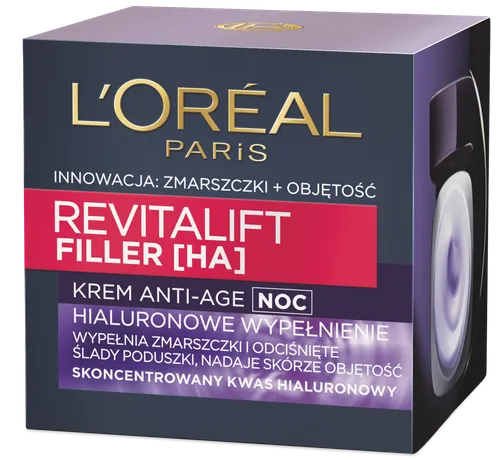 L'Oreal Paris Revitalift Filler [HA], Krem na noc przeciwzmarszczkowy - 1