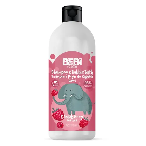 Barwa Bebi Kids, Szampon i płyn do kąpieli 2 w 1 `Malina`