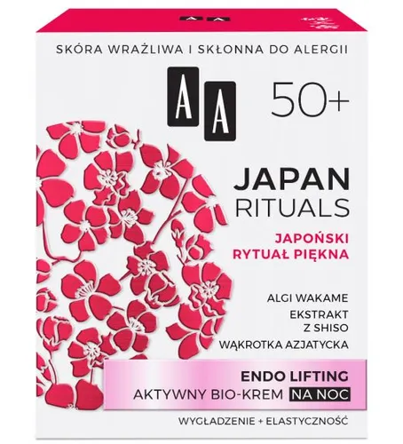 AA Japan Rituals Japoński Rytuał Piękna, Aktywny bio-krem na noc 50+ ` Endo lifting, wygładzenie, elastyczność`