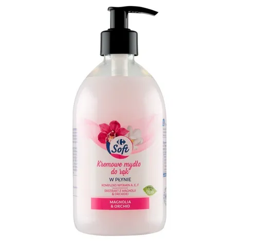 Carrefour Soft, Kremowe mydło do rąk w płynie `Magnolia & Orchid`