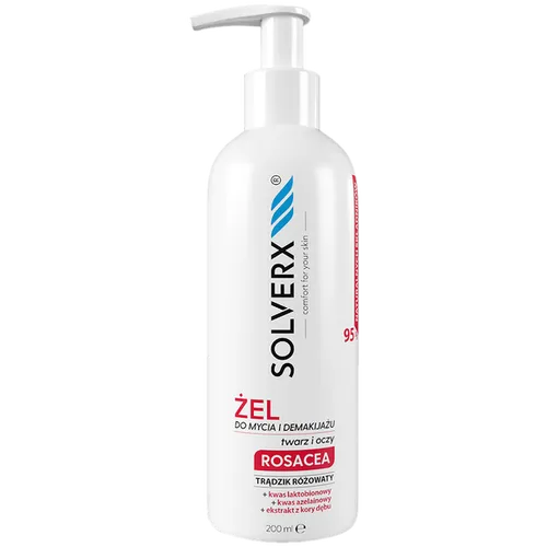 Solverx Rosacea, Żel do mycia i demakijażu twarzy