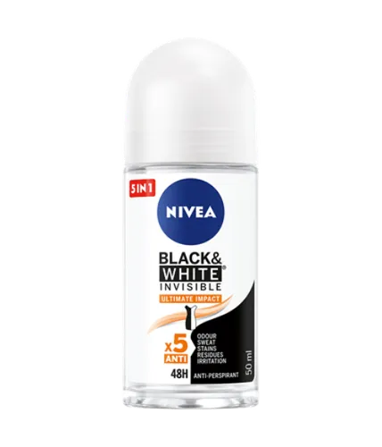 Nivea Black & White Invisible Ultimate Impact Anti-perspirant Roll-on 48h (Antyperspirant w kulce)