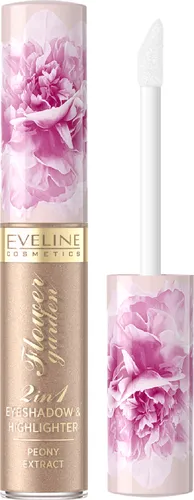 Eveline Cosmetics Flower Garden 2in1 Eyeshadow & Highlighter (Cień do powiek w płynie i rozświetlacz 2w1)