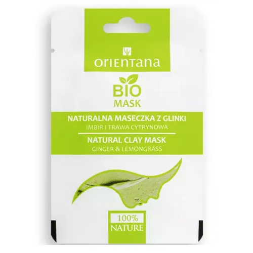 Orientana Bio Mask, Naturalna Maseczka z glinki  `Imbir i trawa cytrynowa` - 1