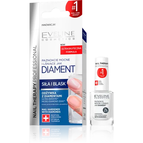 Eveline Cosmetics Nail Therapy Professional, Odżywka wzmacniająca z diamentami (stara wersja) - 2