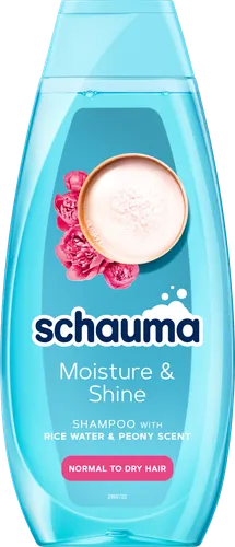 Schauma Moisture & Shine Shampoo with Rice Water & Peony Scent (Szampon do włosów normalnych i suchych z wodą ryżową)