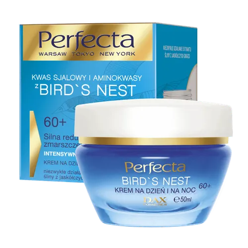Perfecta Bird`s Nest, Krem na dzień i na noc 60+ `Silna redukcja zmarszczek kwas sjalowy i aminokwasy z Bird's Nest`
