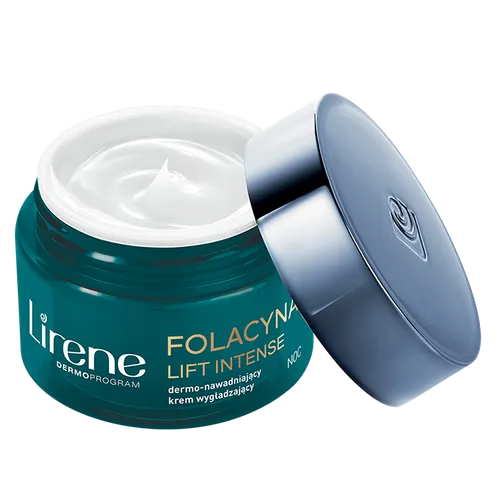 Lirene Dermoprogram Folacyna Lift Intense, Dermo-nawadniający krem wygładzający na noc 40+
