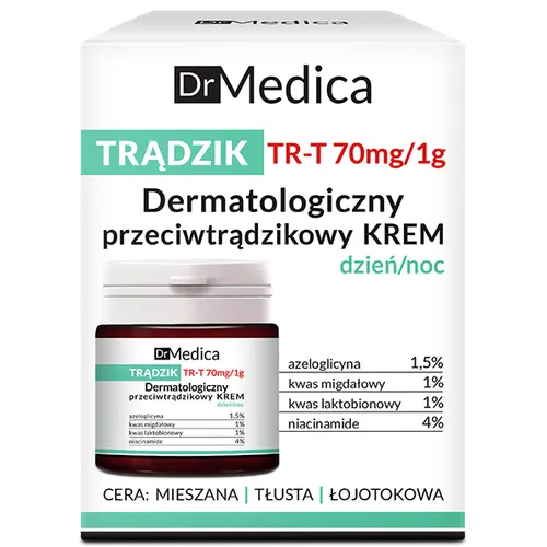 Bielenda Dr Medica Trądzik, Dermatologiczny przeciwtrądzikowy krem dzień/noc