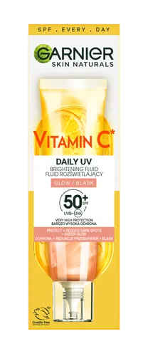 Garnier Skin Naturals, Vitamin C, Glow Daily UV Brightening Fluid SPF 50+ (Fluid nadający blask) - 1