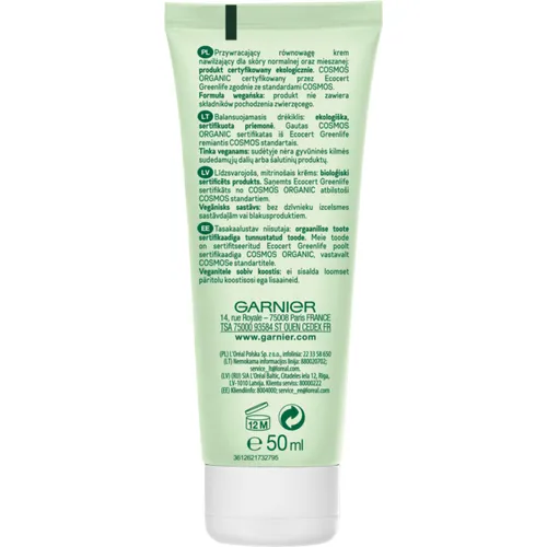 Garnier Bio, Fresh Lemongrass Balancing Moisturizer (Przywracający równowagę krem nawilżający z trawą cytrynową) - 2