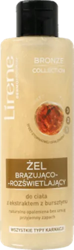 Lirene Dermoprogram Bronze collection, Żel brązująco-rozświetlający do ciała z ekstraktem z bursztynu