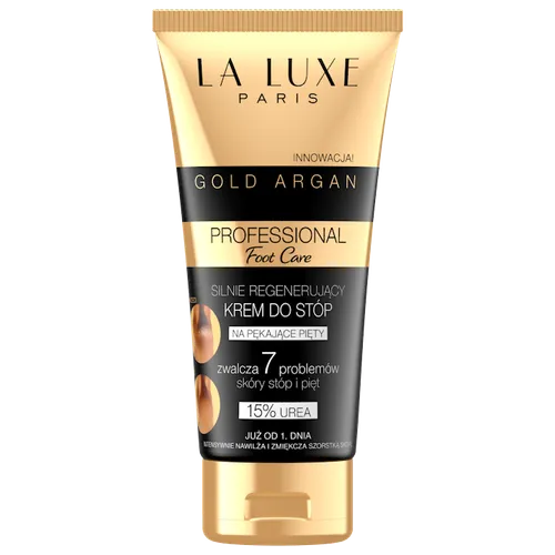 La Luxe Paris Gold Arga Professional Foot Care, Silnie regenerujący krem do stóp na pękające pięty