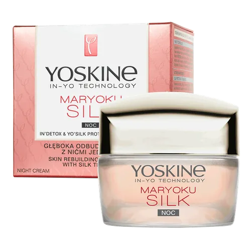 Yoskine Maryoku Silk, Krem na noc `Głęboka odbudowa skóru z nićmi jedwabiu`