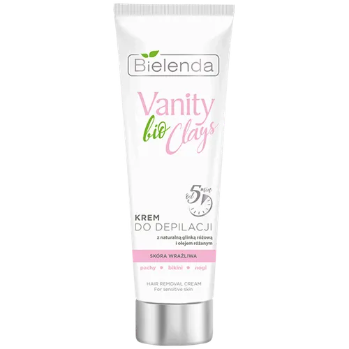 Bielenda Vanity Bio Clays, Krem do depilacji `Różowa glinka i olejek różany`