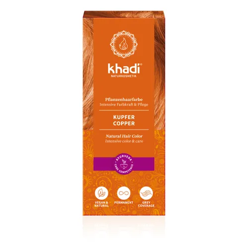 Khadi Copper Natural Hair Color (Henna do włosów Miedziana)