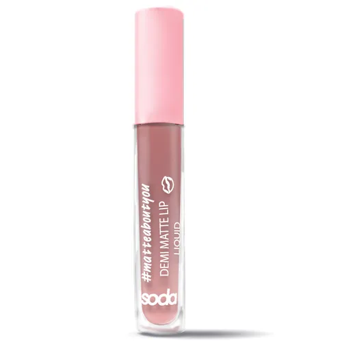 Soda Makeup #matteaboutyou, Demi Matte Lip Liquid (Półmatowa pomadka w płynie) - 1