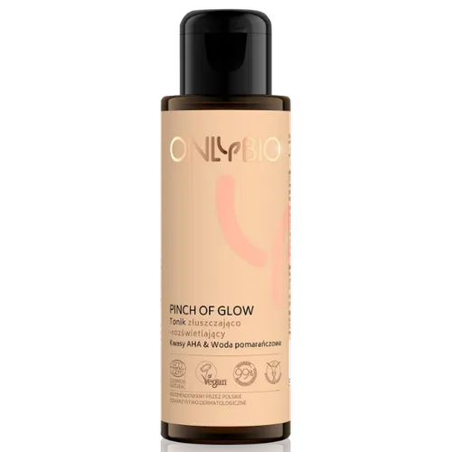 OnlyBio Pinch of Glow, Tonik złuszczająco-rozświetlający `Kwasy AHA & woda pomarańczowa` - 1